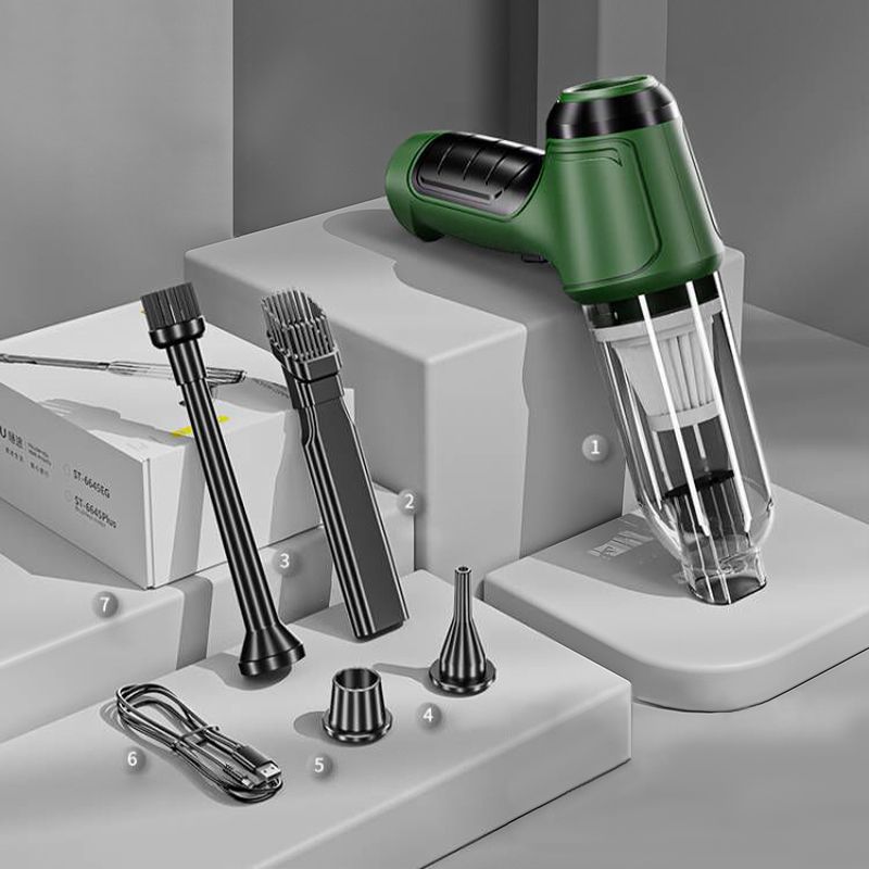 Torrix Draadloze Mini Stofzuiger voor Auto en Huis – Krachtig & Oplaadbaar